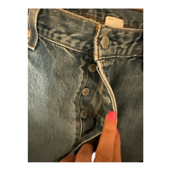 Levi's 501’s Blue Straight Jeans Classic Denim Vintage 40x28 - Picture 6 of 6